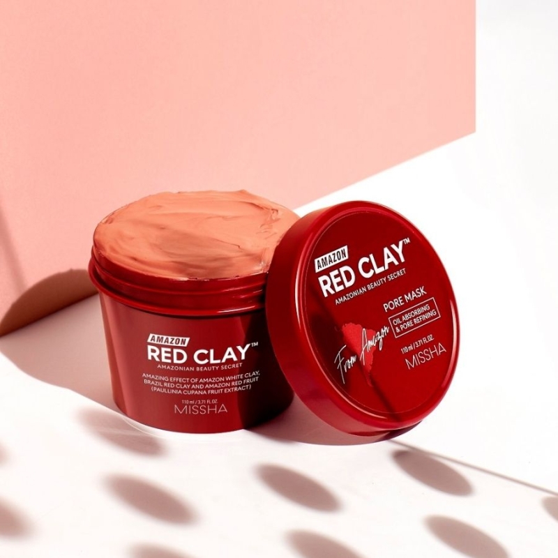 Почистваща маска за мазна кожа с разширени пори Missha Amazon Red Clay Pore Mask 110ml — 3
