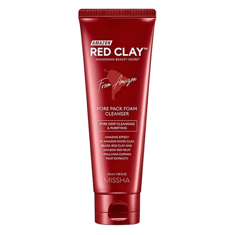 Почистваща пяна за лице Missha Amazon Red Clay Pore Pack Foam Cleanser 120ml