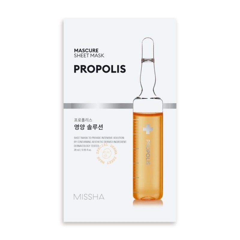 Подхранваща текстилна маска за лице с Прополис Missha Mascure Nutrition Solution Sheet Mask Propolis