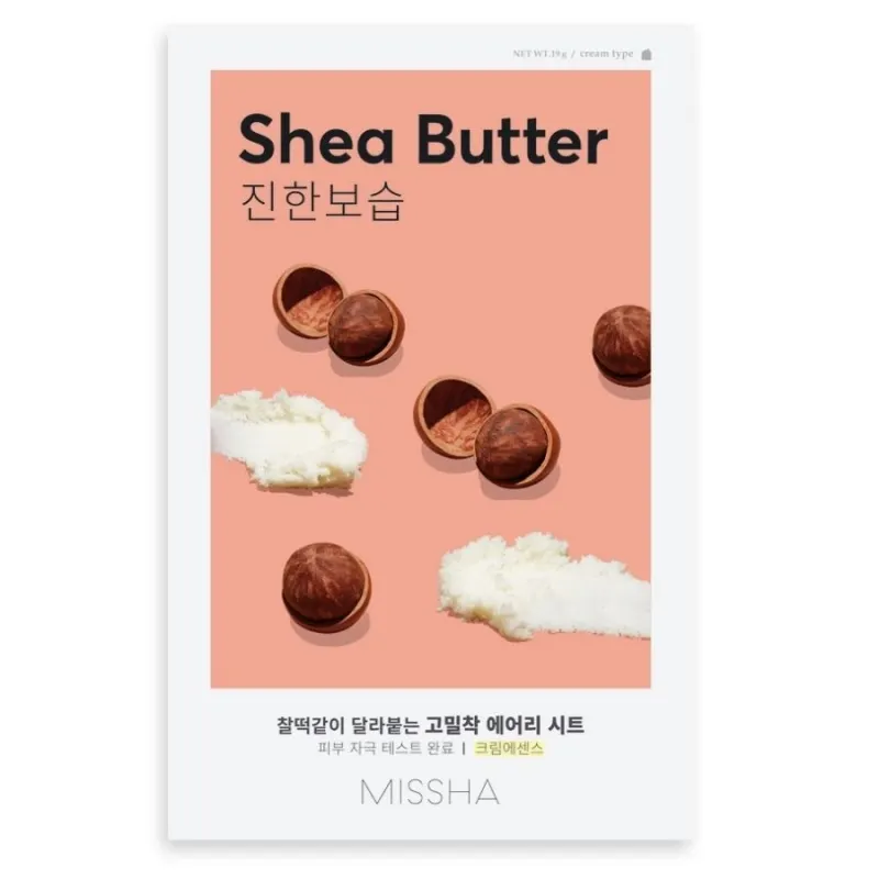 Текстилна маска за лице с масло от Ший Missha Airy Fit Sheet Mask Shea Butter