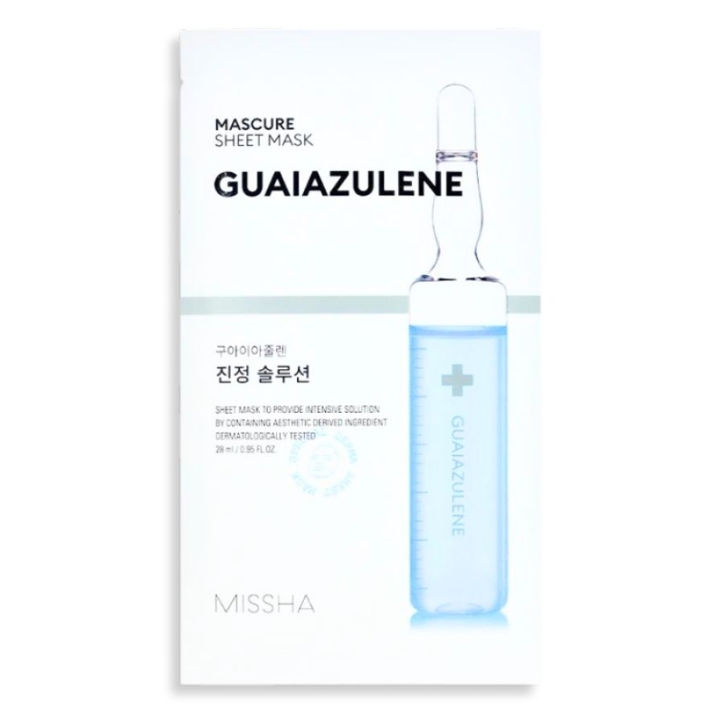 Текстилна маска с успокояващ ефект Missha Mascure Calming Solution Sheet Mask Guaiazulene