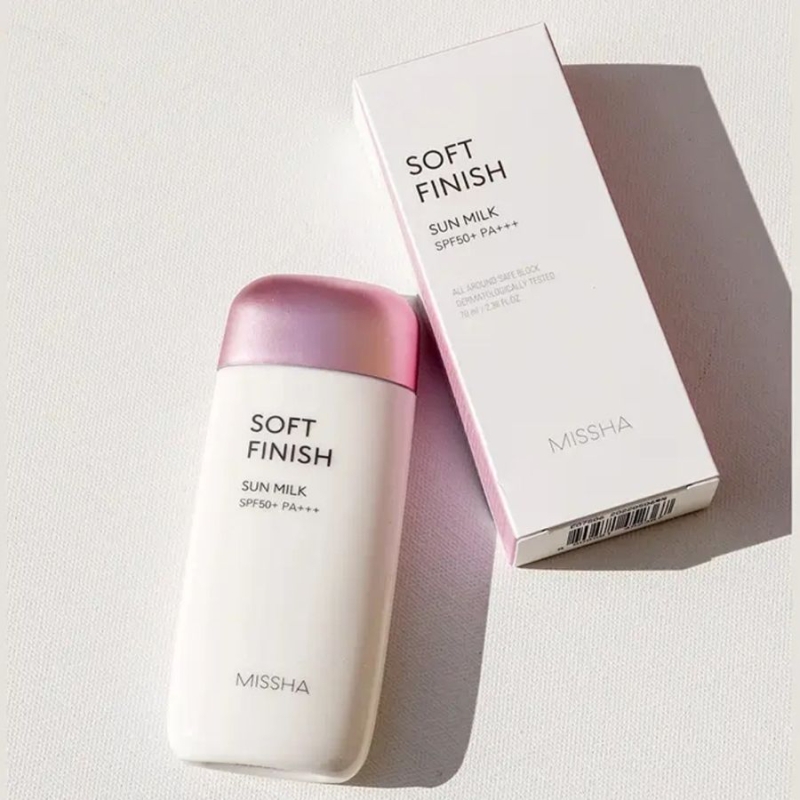 Слънцезащитно мляко Missha All Around Safe Block Soft Finish Sun Milk SPF50+/PA+++ 70ml — 2