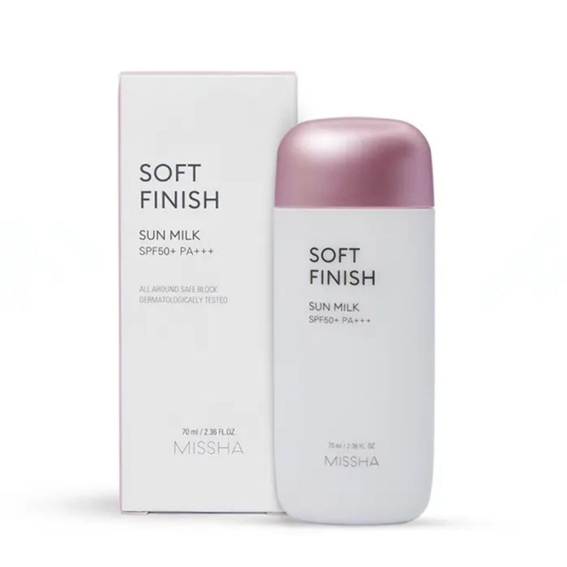 Слънцезащитно мляко Missha All Around Safe Block Soft Finish Sun Milk SPF50+/PA+++ 70ml — 3
