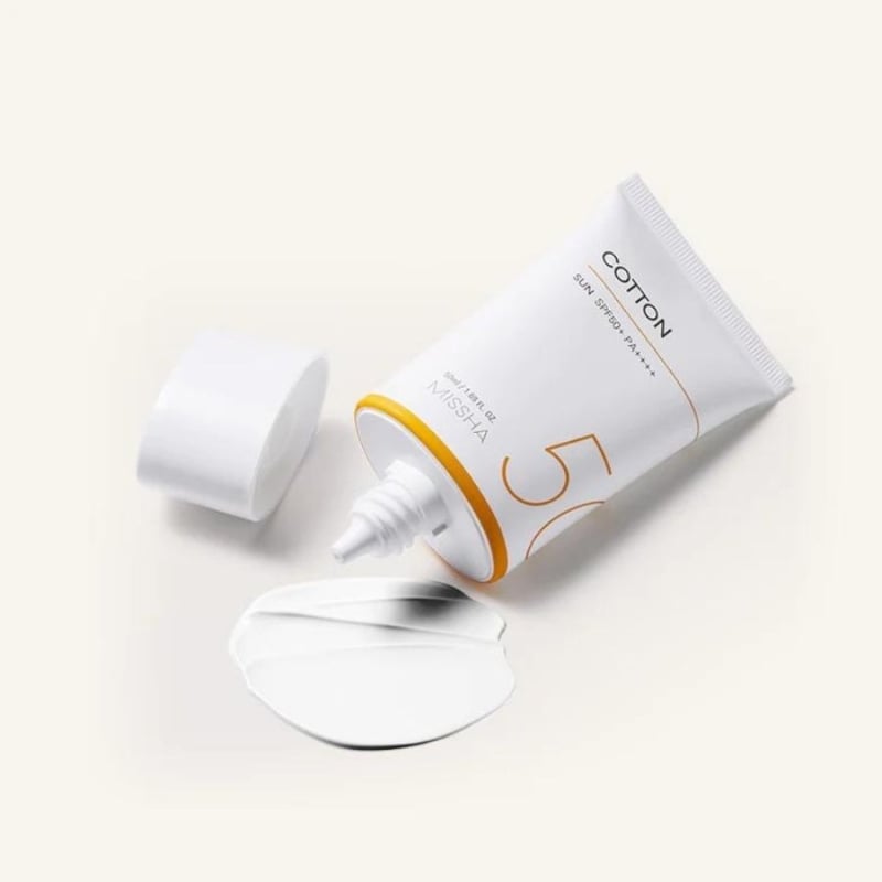 Слънцезащитен крем Missha All Around Safe Block Cotton Sun SPF50+/PA++++ 50ml — 2