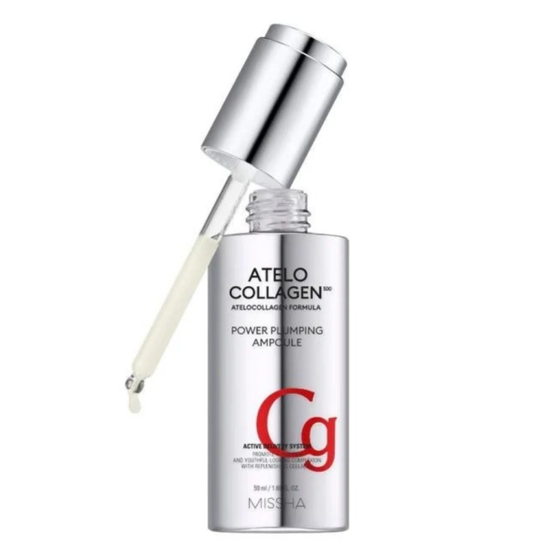Уплътняваща ампула за лице с Колаген Missha Atelo Collagen 500 Power Plumping Ampoule 50ml