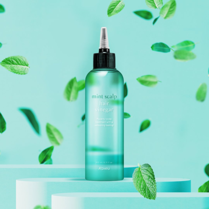 Тоник за скалп склонен към омазняване A'Pieu Mint Scalp Hair VinegarTreatment 200ml — 2