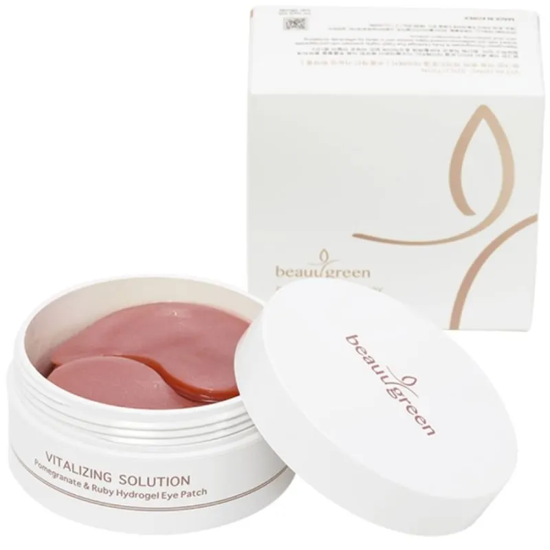 Пачове за очи с екстракт от нар BeauuGreen Pomegranate & Ruby Hydrogel Eye Patch
