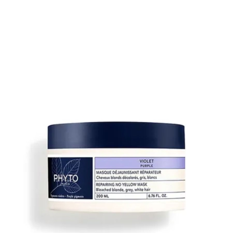 Възстановяваща маска за неутрализиране на жълти нюанси PHYTO Purple No Yellow Mask 200ml