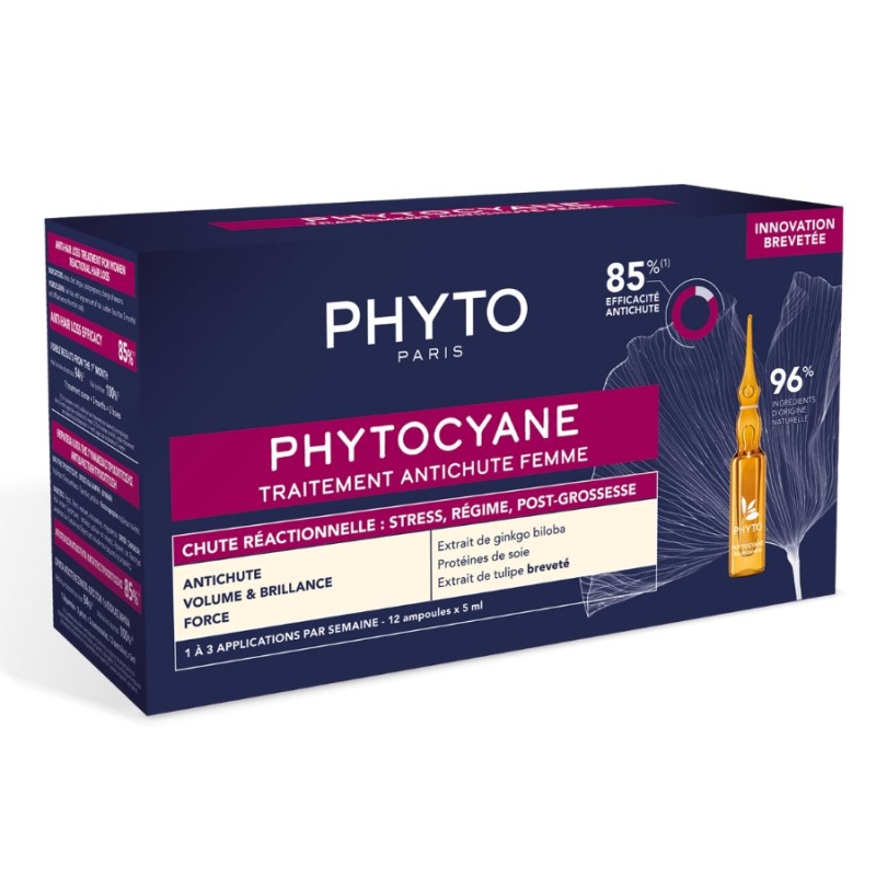 Лечебни ампули против реактивен косопад PHYTO Phytocyane Anti-Loss Hair Treatment For Women 12X5ml — 3