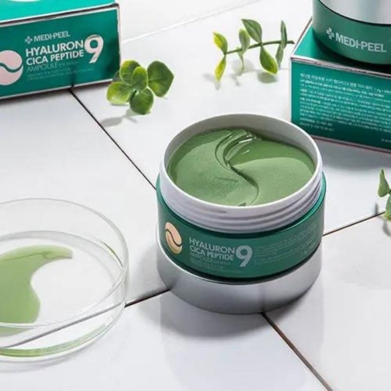 Успокояващи хидрогелни пачове с пептиди Medi-Peel Hyaluron Cica Peptide 9 Ampoule Eye Patch 1.6g x 60pcs — 4