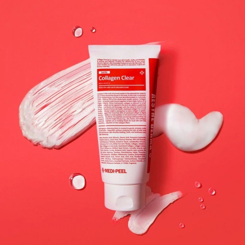 Почистваща кисела пяна с колаген и пробиотици Medi-Peel Red Lacto Collagen Clear 300ml — 2