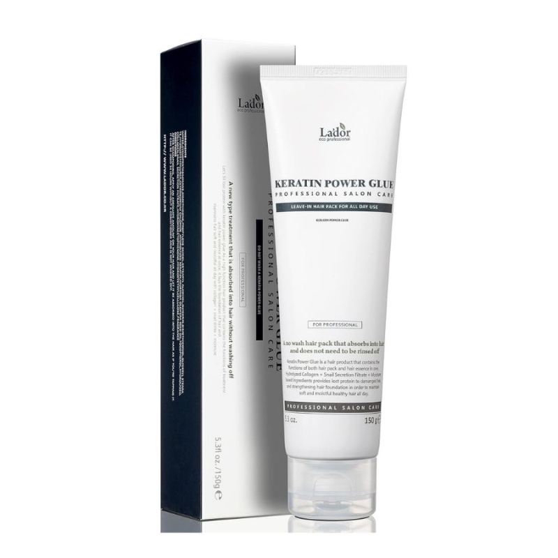 Серум за накъсани краища с екстракт от охлюв и колаген Lador Keratin Power Glue 150g