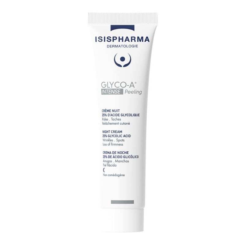 Интензивен нощен пилинг крем против бръчки тъмни петна Isis Pharma Glyco-A Intensive Peeling Night Cream 25% Glycolic Acid 30ml