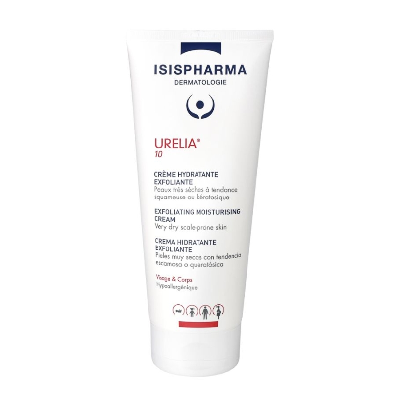 Ексфолиращ и хидратиращ крем за лющеща се кожа с 10% урея Isis Pharma Urelia Exfoliating Moisturizing Cream 10 150ml