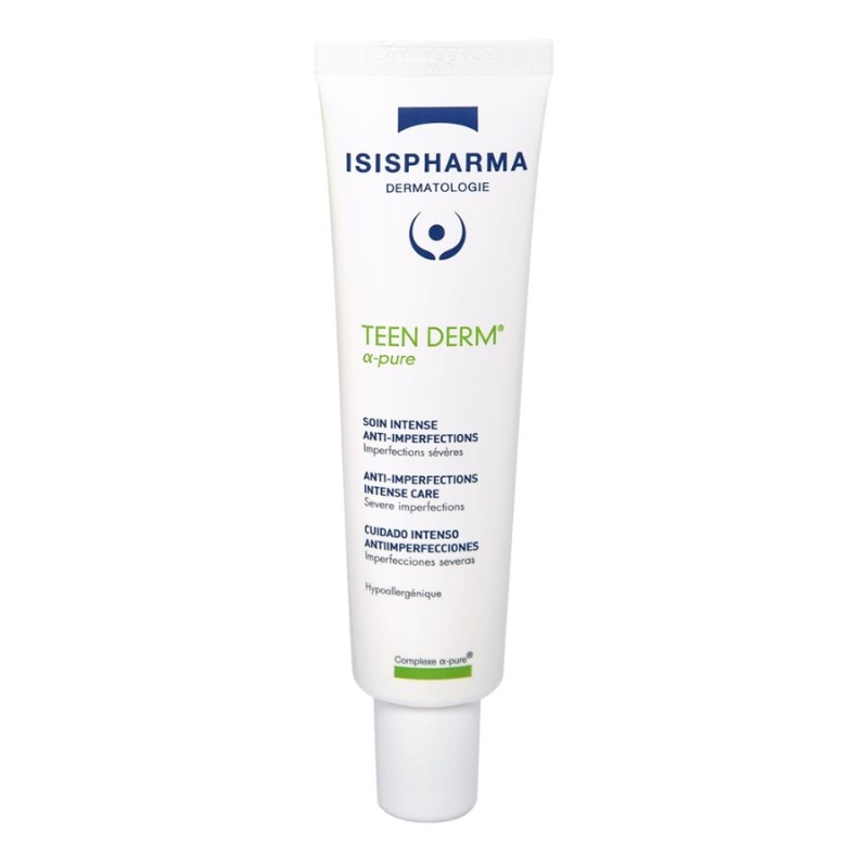 Интензивен крем за мазна и акнеична кожа Isis Pharma Teen Derm α-pure Anti-imperfections Intense Care 30ml