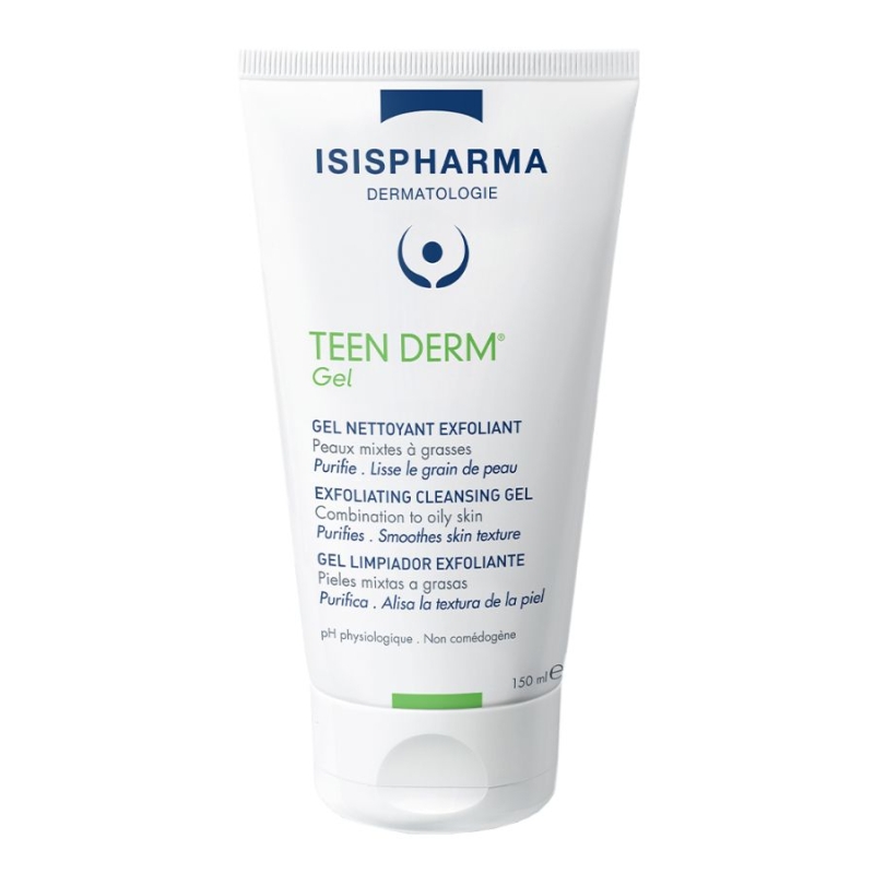 Почистващ гел за мазна кожа Isis Pharma Teen Derm Gel Exfolianting Cleansing Gel 150ml