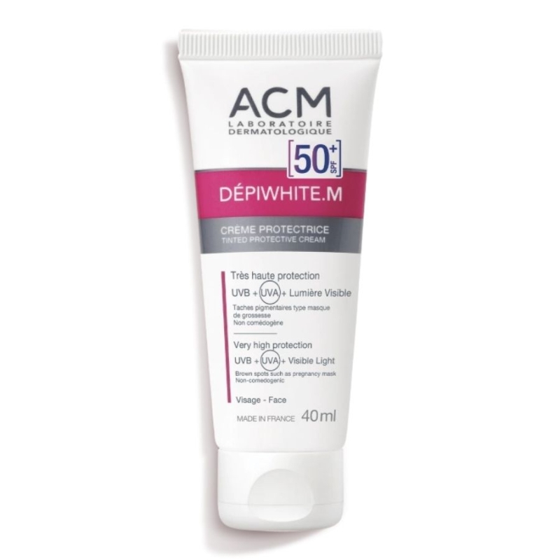 Изсветляващ слънцезащитен крем без цвят ACM Depiwhite M SPF 50 40ml
