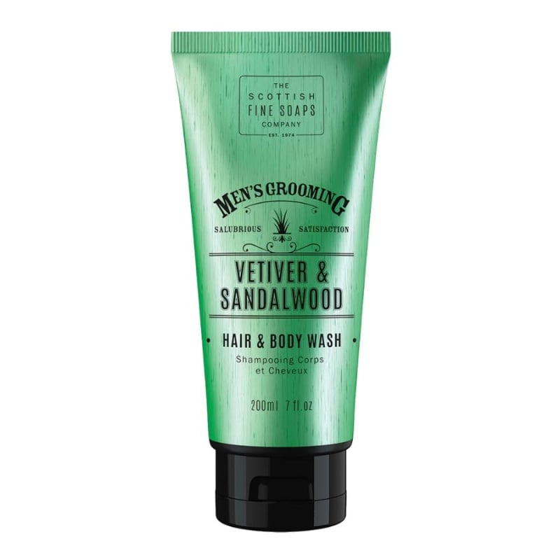 Шампоан за коса и тяло Ветивер и Сандалово дърво Scottish Fine Soaps Men's Grooming Vetiver & Sandalwood Hair & Body Wash 200ml