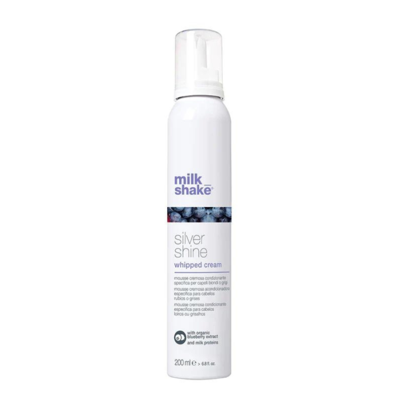 Матираща сметана за коса с боровинки Milkshake Silver Shine Whipped Cream 200ml