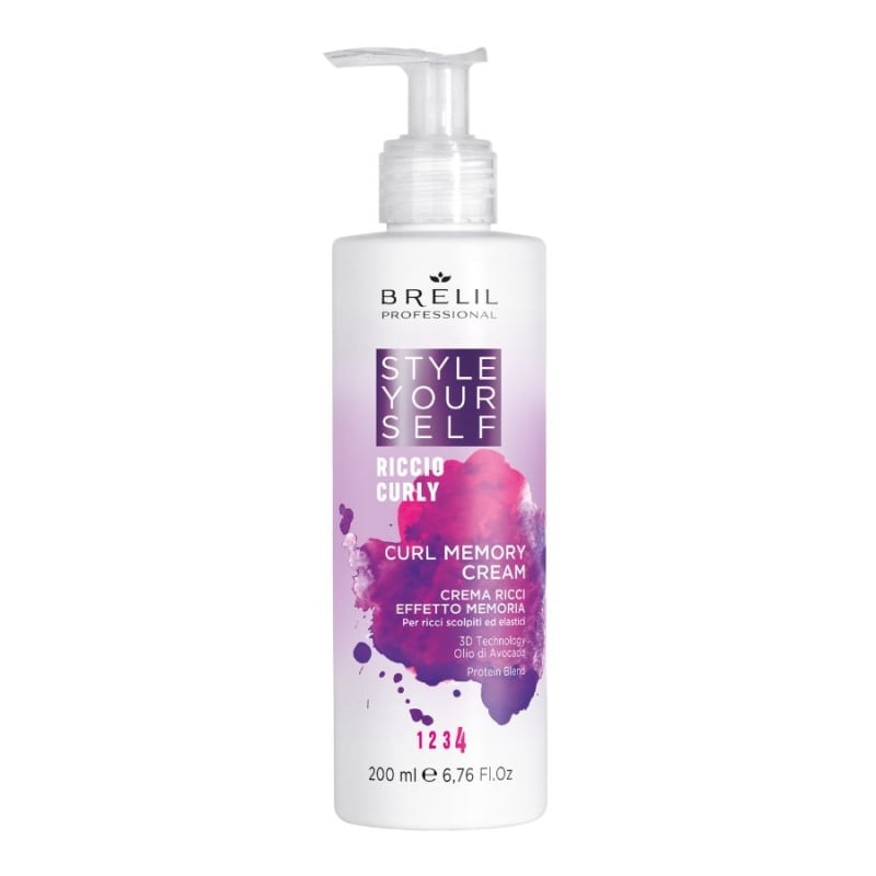 Подхранващ и дефиниращ крем за естествени къдрици Brelil Style Curly Memory Cream 200ml