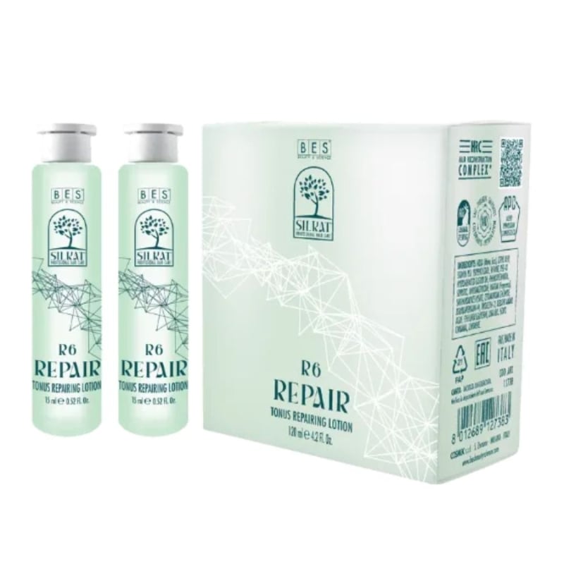Моментално възстановяващи ампули за коса BES Silkat Repair R6 Tonus Lotion 8X15ml