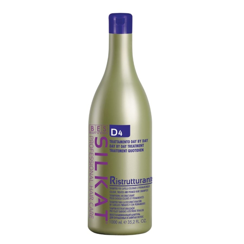 Възстановяващ шампоан за третирана коса BES Silkat Ristrutturante D4 Shampoo — 2