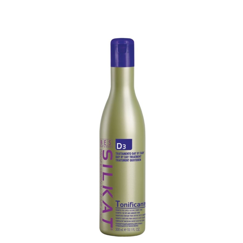 Тонизиращ шампоан за суха, чувствителна и увредена коса BES Silkat Tonificante D3 Shampoo