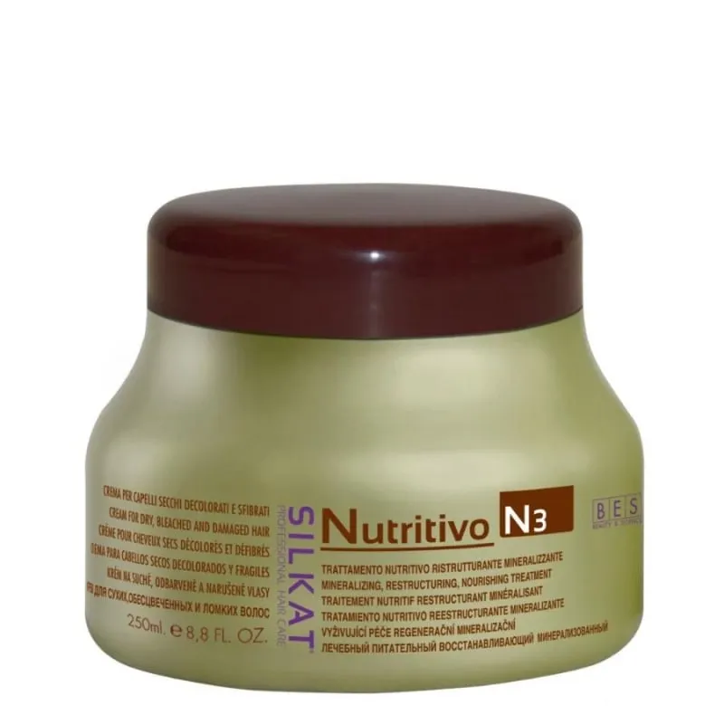 Възстановяваща маска за суха и увредена коса BES Silkat Nutritivo N3 Repairing Mask for Dry and Damaged Hair