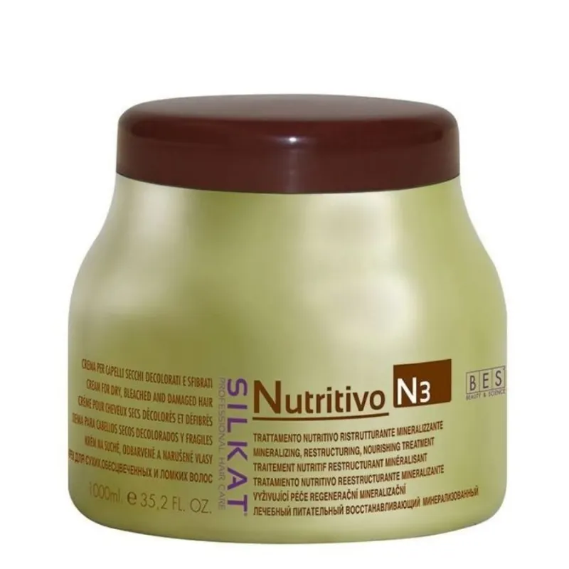 Възстановяваща маска за суха и увредена коса BES Silkat Nutritivo N3 Repairing Mask for Dry and Damaged Hair — 3