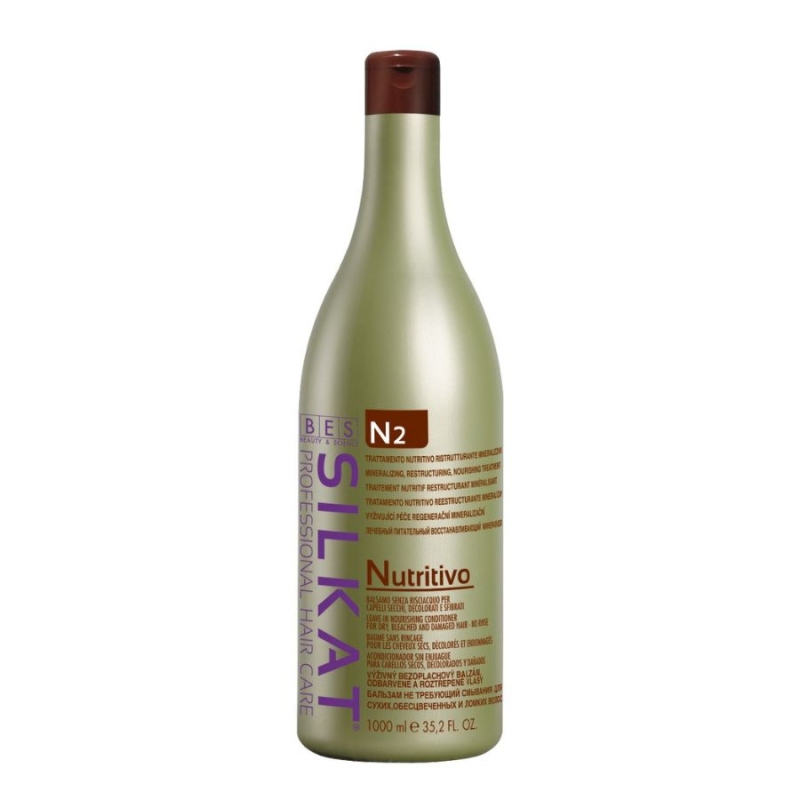 Подхранващ балсам за суха и изтощена коса без отмиване BES Silkat Nutritivo N2 Leave-in Conditioner for Dry and Damaged Hair