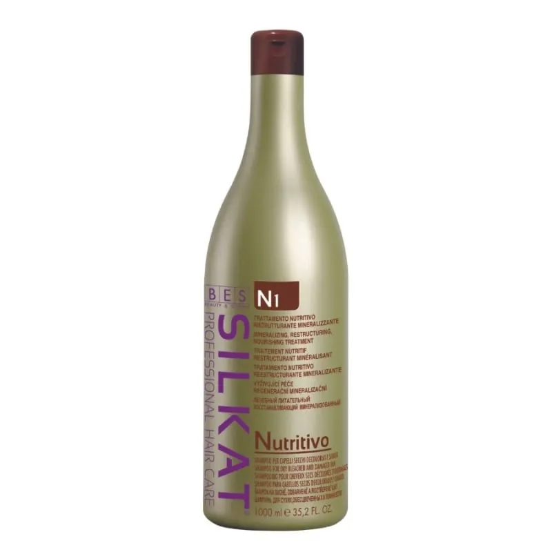 Подхранващ шампоан за суха и изтощена коса BES Silkat N1 Nutritivo Shampoo for Dry and Damaged Hair