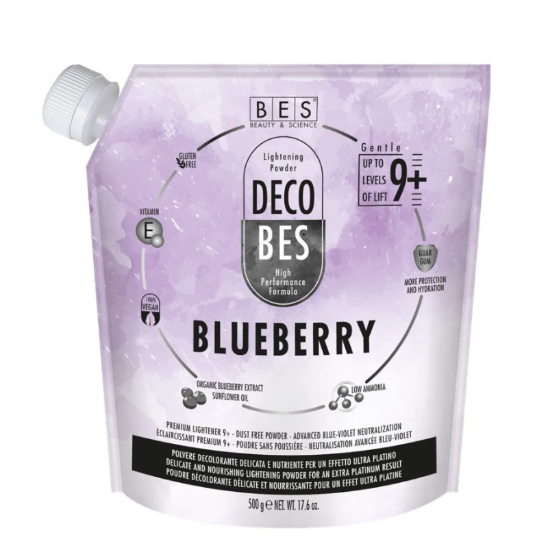 Обезцветяващ прах с матиращ ефкт BES (7 НИВА) DECOBES Blueberry Dust Free Powder 500g