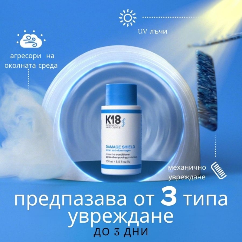 Защитен балсам за увредена коса K18 Damage Shield Protective Conditioner 250ml — 4