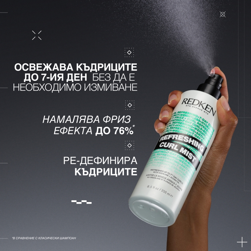 Освежаваща мъгла за къдрици Redken Acidic Bonding Curls Refreshing Curl Mist 250ml — 4