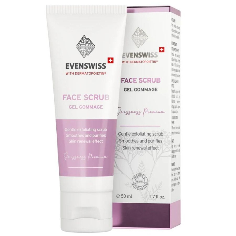 Нежен скраб за лице EVENSWISS Face Scrub - Gel Gommage 50ml