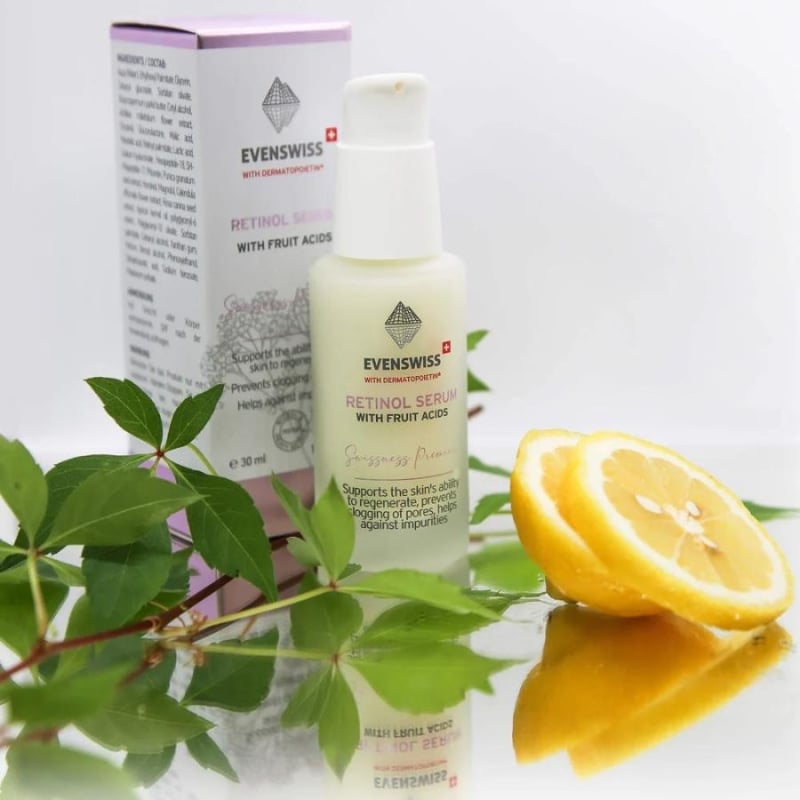 Серум с ретинол и плодови киселина EVENSWISS Retinol Serum with Fruit Acids 30ml — 2