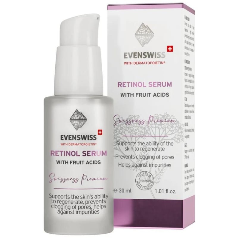 Серум с ретинол и плодови киселина EVENSWISS Retinol Serum with Fruit Acids 30ml