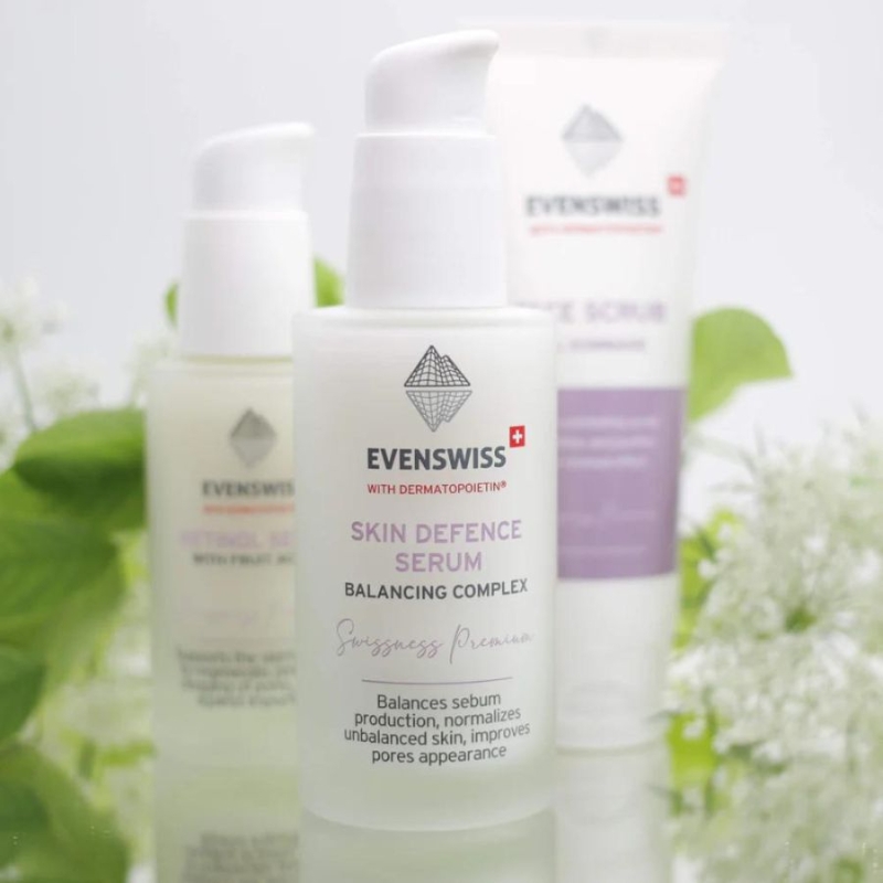 Серум против омазняване и разширени пори EVENSWISS Skin Defence Serum - Balancing Complex 30ml — 2