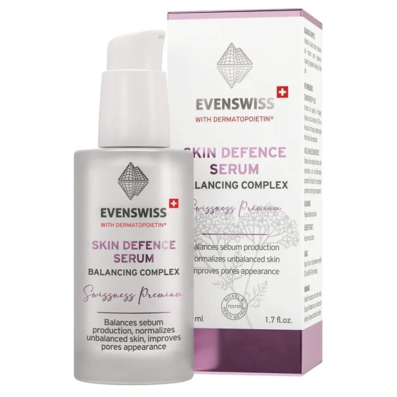 Серум против омазняване и разширени пори EVENSWISS Skin Defence Serum - Balancing Complex 30ml