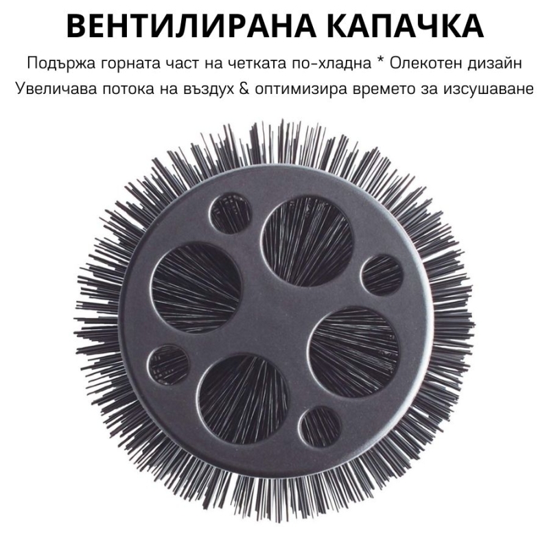 Професионална четка за изсушаване Olivia Garden Classic Silver Hair Brush 45 mm — 3