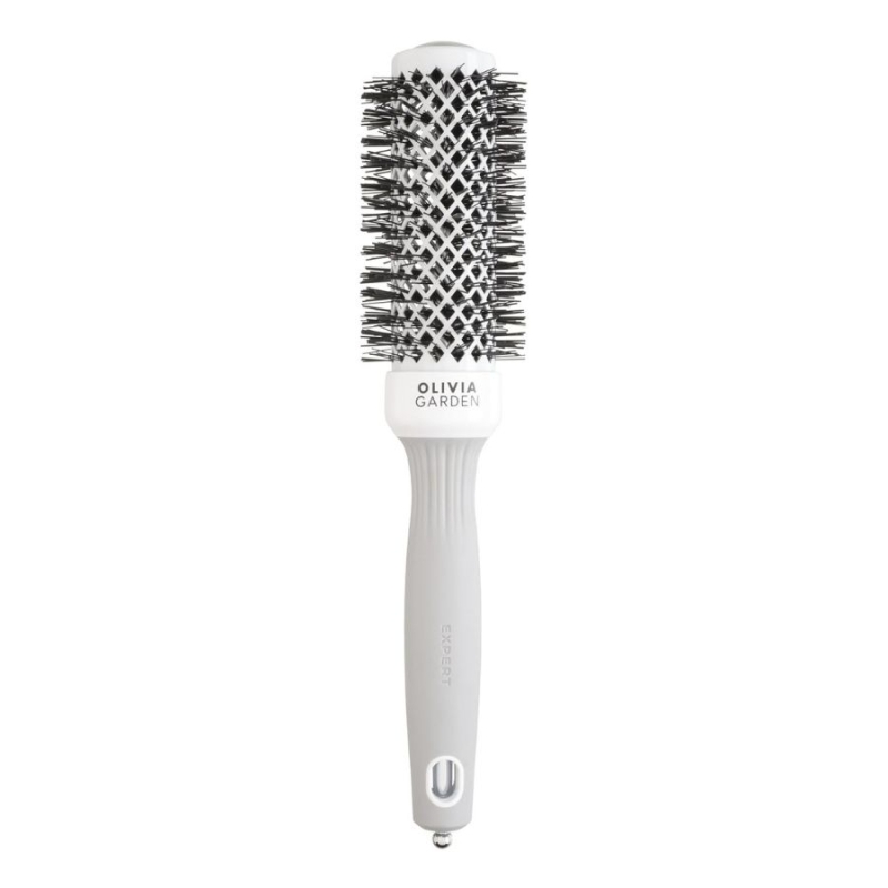 Професионална четка за изсушаване Olivia Garden Expert Blowout Shine White Gray Hair Brush 35 mm