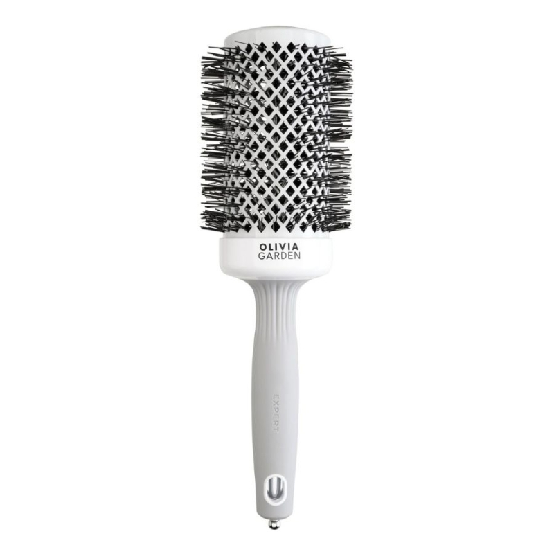 Професионална четка за изсушаване Olivia Garden Expert Blowout Shine White Gray Hair Brush 55 mm