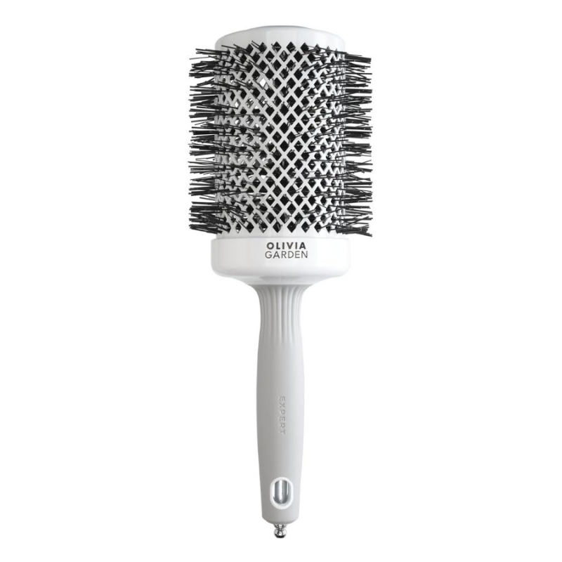 Професионална четка за изсушаване Olivia Garden Expert Blowout Shine White Gray Hair Brush 65 mm