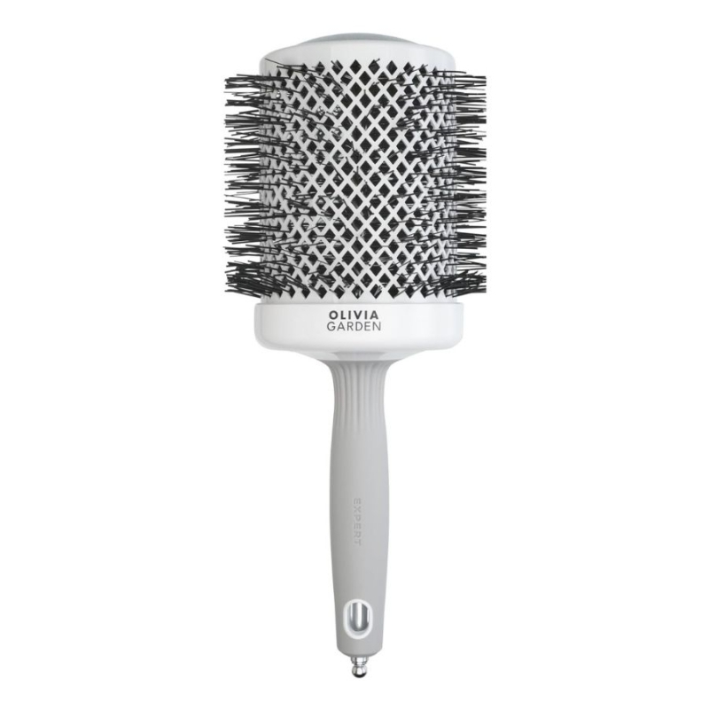 Професионална четка за изсушаване Olivia Garden Expert Blowout Shine White Gray Hair Brush 80 mm