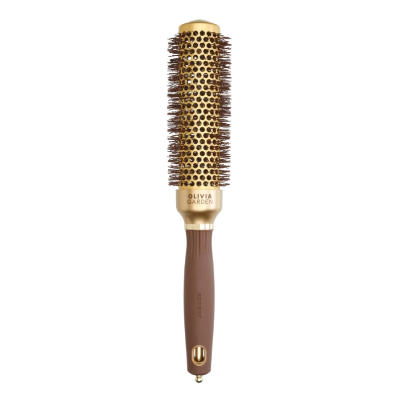 Керамично-йонна четка за изсушаване Olivia Garden Expert Blowout Speed Gold&Brown Hair Brush 35 mm