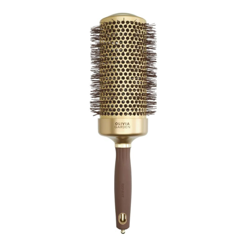 Керамично-йонна четка за изсушаване Olivia Garden Expert Blowout Speed Gold&Brown Hair Brush 65 mm