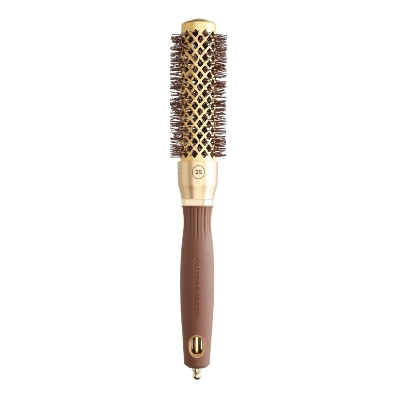 Професионална четка за изсушаване Olivia Garden Expert Blowout Shine Gold&Brown Hair Brush 25 mm