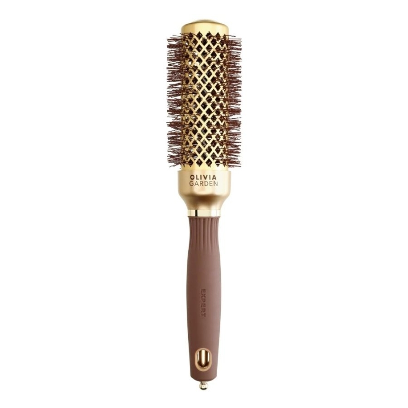 Професионална четка за изсушаване Olivia Garden Expert Blowout Shine Gold&Brown Hair Brush 35 mm