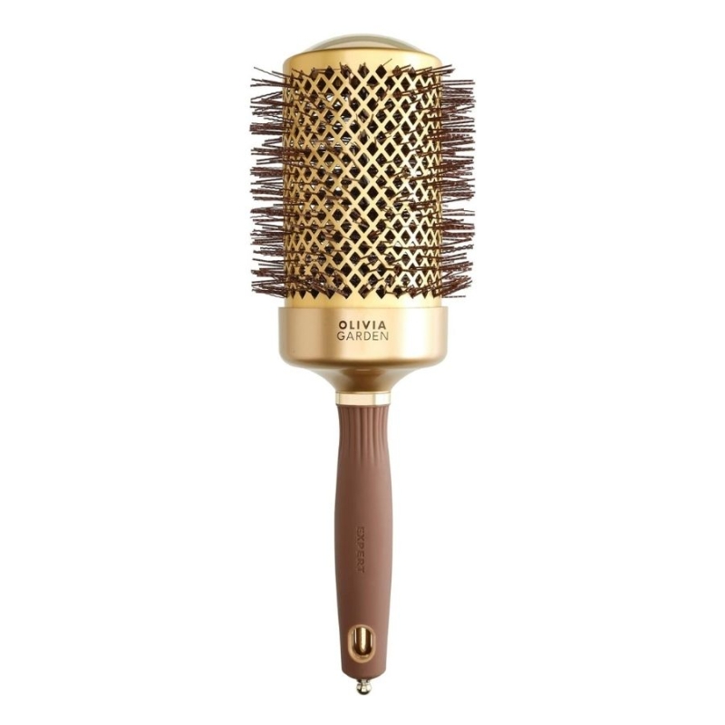 Olivia Garden Expert Blowout Shine Gold&Brown Hair Brush 65 mm