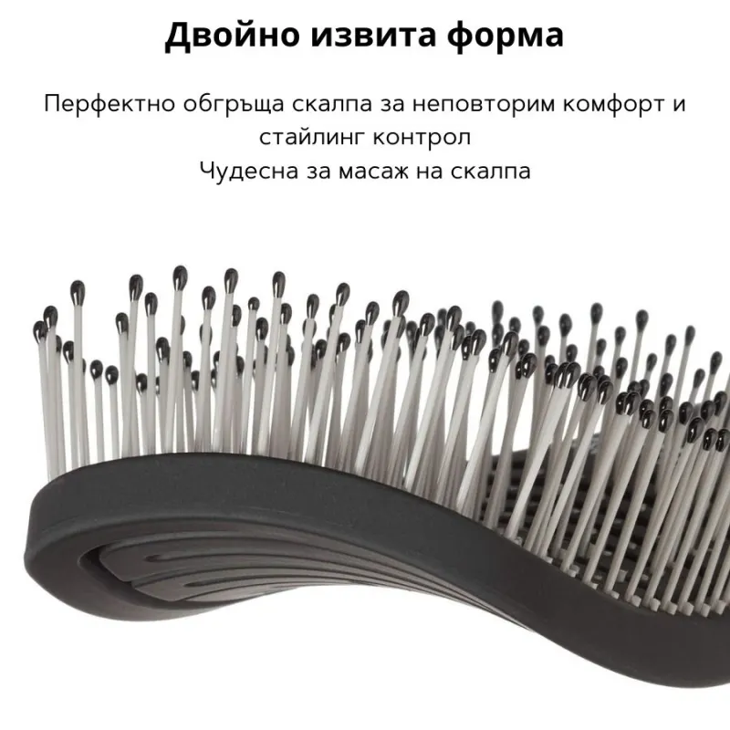 Четка за разресване на средно гъста коса Olivia Garden iDetangle Detangling Brush Medium Hair — 3